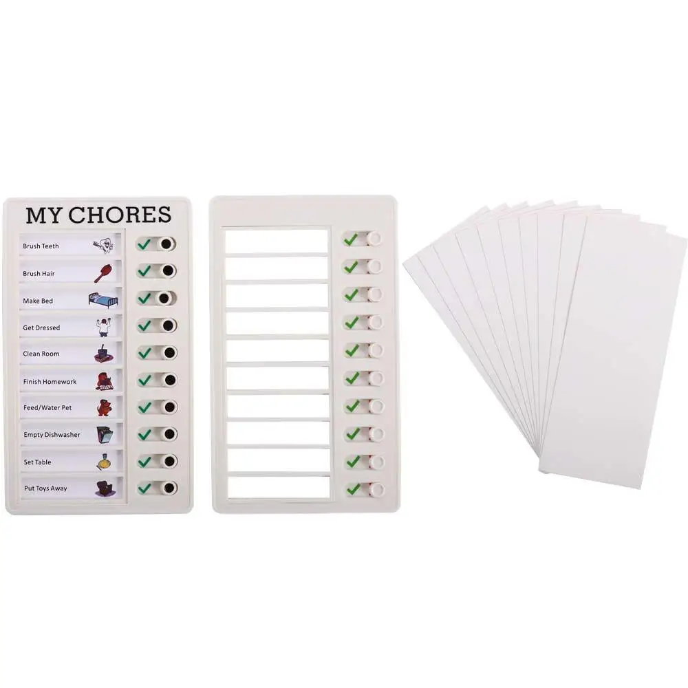 Management Book Kids DIY Children's Self-discipline Punch Card Chore Chart Student Message Checklist Memo Plastic Board memo plastic board chore chart reusable rv checklist my chores elder care checklist daily planner responsibility