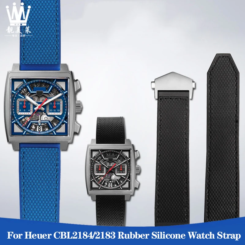 Cinturino In Gomma Siliconica Da 22Mm Per Cinturino Tag Heuer Monaco Speed Series Cbl2184 Cbl2183 Cinturino Sportivo Impermeabile