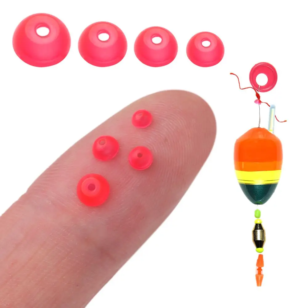 

100pcs/lot Luminous Half Round Stopper Beads Fishing 3.0/3.5/4.0/5.0mm for Sea Fishing Floating Tackle Accessories Tools