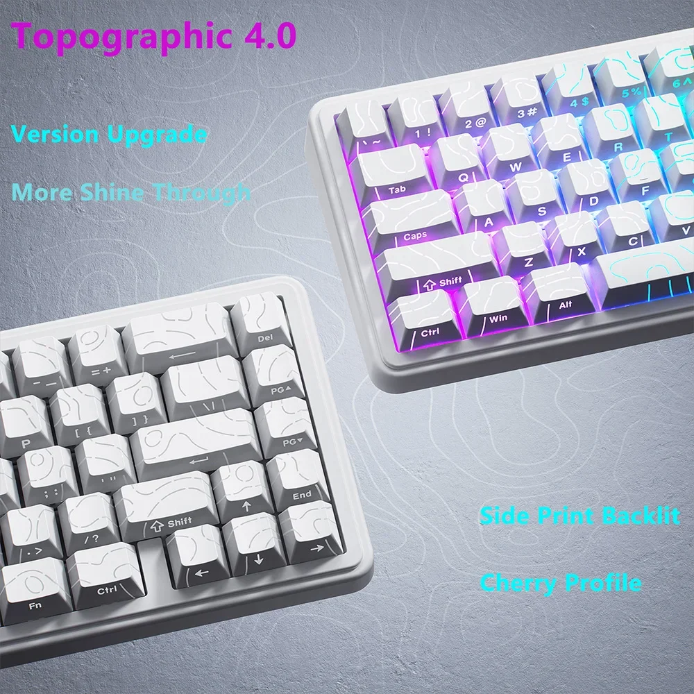 transparent PBT keycaps side engraved set