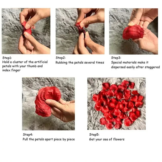 100-10000 pièces haut coloré artificiel faux pétales de Rose rouge blanc or Roses pétale fleurs romantique fête de mariage saint valentin décor 6