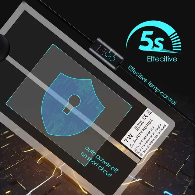 Tappetino Riscaldante Per Rettili 7W - 3 Pezzi Regolabile Per Terrario, Serpenti E Ragni - Foto 10