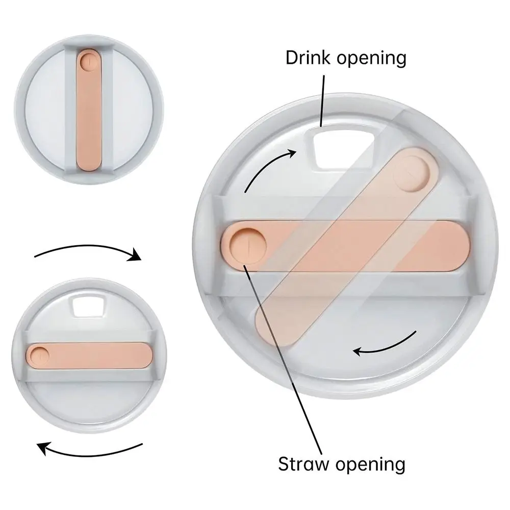 1Pcs 40Oz Sealing Bottle Cover Splash Spill Proof Plain Plastic Replacement Lids for Stanley Quencher H2.0 40oz Tumber Cup