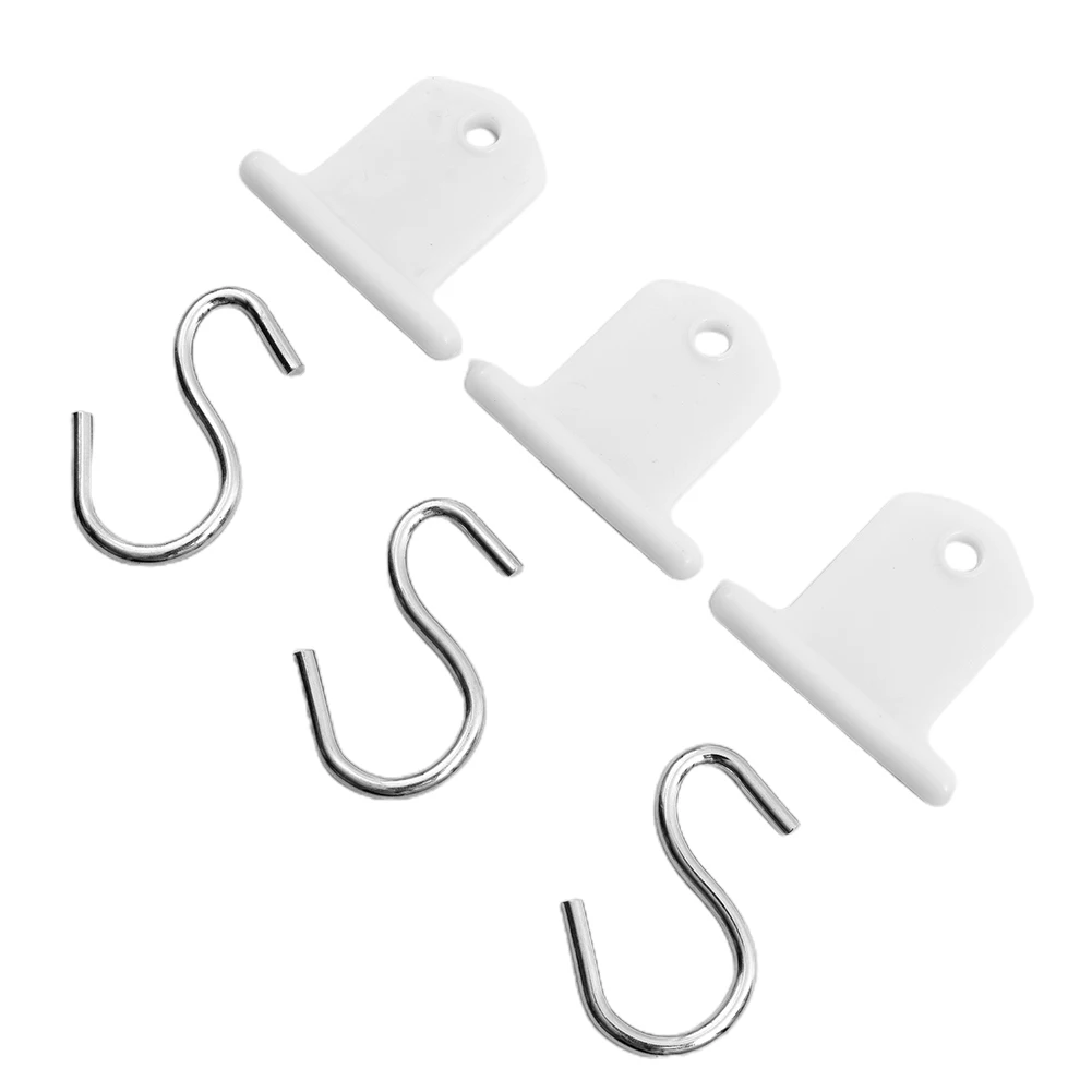 8pcs Universal Awning Coat Hook Hook Racks For RV Camping Caravan Tent Hangers Lights Holders Hook White Accessories