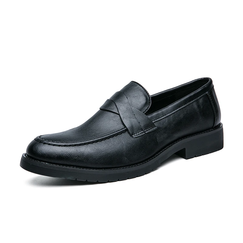 Hot Brand Men's Genuine Leather Shoes Men's Loafers Simple Men's Business Shoes for Work Versatile Men's Outdoor Casual Shoes