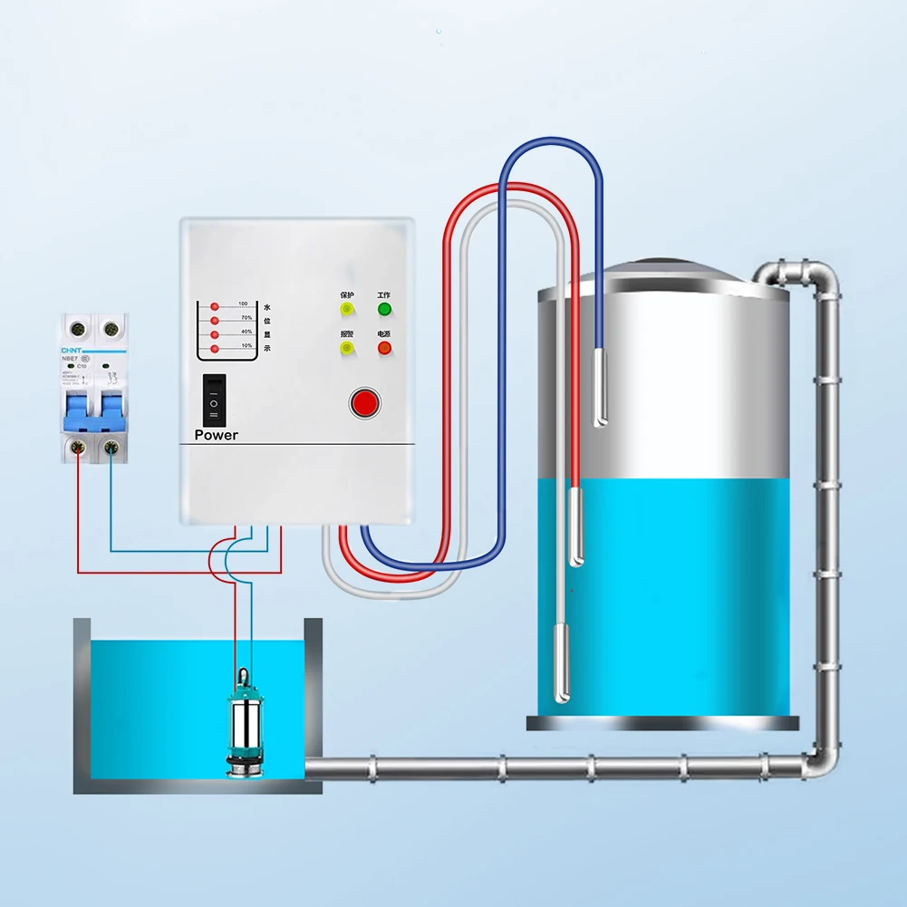 Three Probe Stainless Steel Water Level Sensor Liquid Level Sensor Liquid Level Transmitter for Water Liquid Level Controller