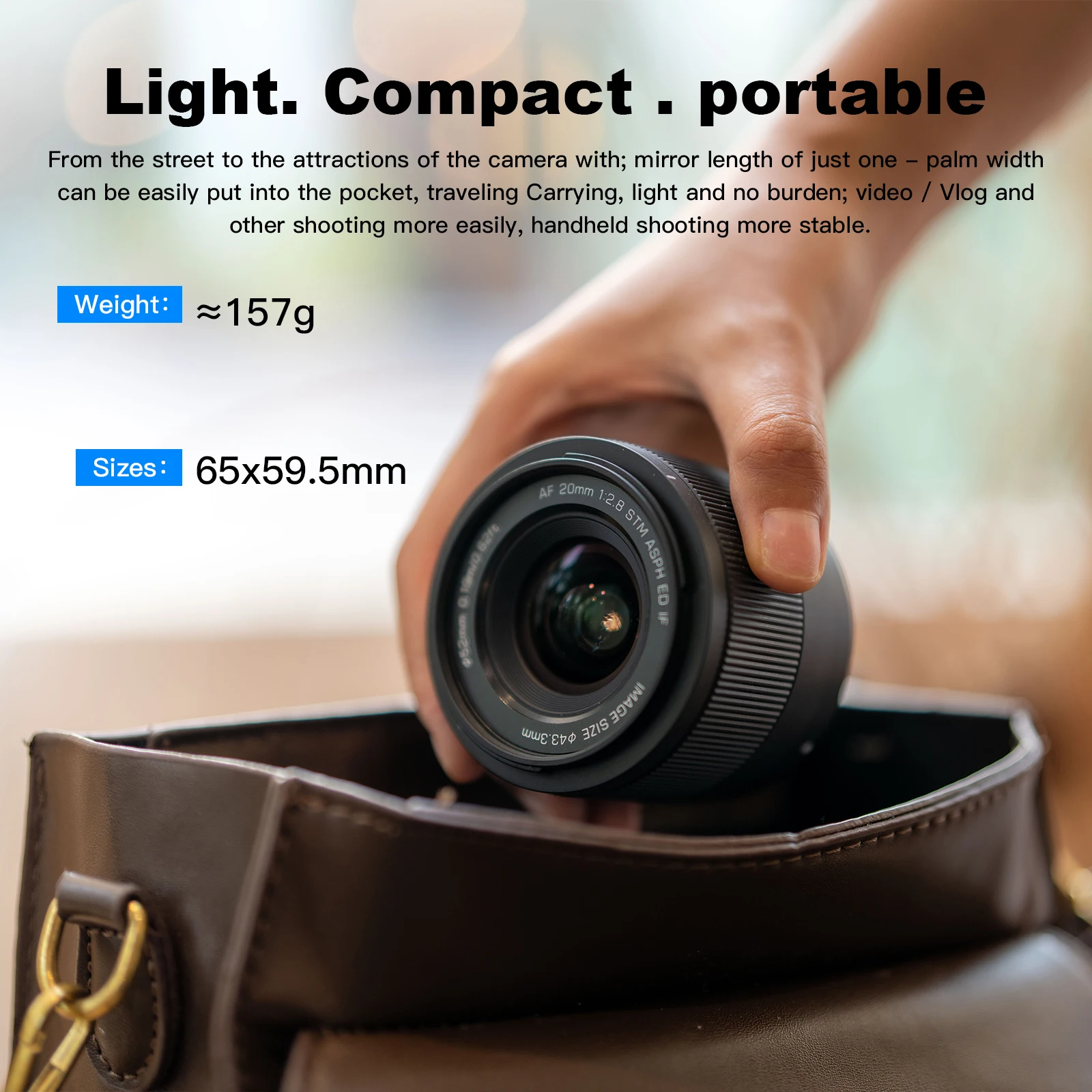 VILTROX 20mm F2.8 for Sony E-mount for Nikon Z-mount Camera Lens Full Frame Ultra Wide Angle Auto Focus Vlog Lens for A7C A6400 3