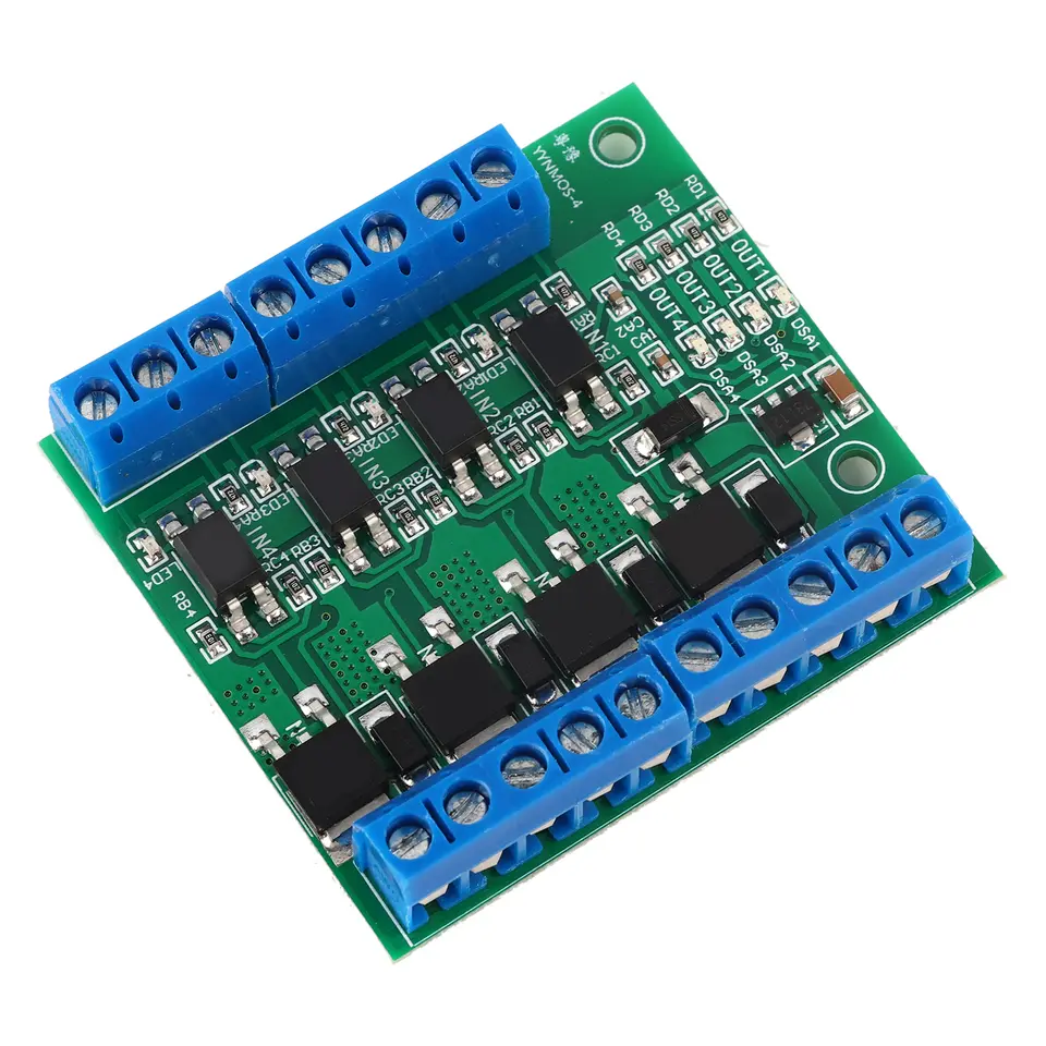 PWM MOS FET Module MOS Tube Module PWM 4-Channel MOS FET Module PLC Amplifier Circuit Board Driver Module 3-20V to 3.7-27VDC 10A image 7