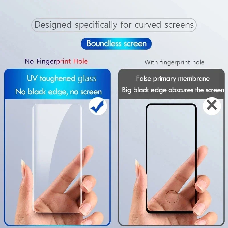 UV Tempered Glass for Samsung Galaxy S21 S22 S20 S23 Ultra S8 S9 S10 Plus FE Screen Protector for Samsung Note 9 10 20 Plus S10E