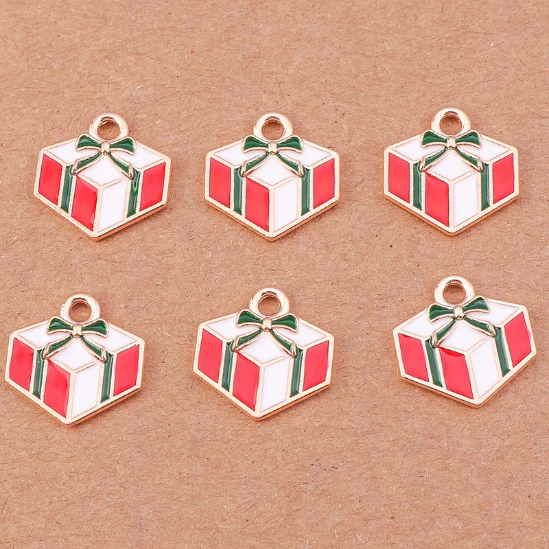 10 stücke 15x26mm Emaille Weihnachts strumpf Charms Anhänger für Schmuck Herstellung Ohrringe Halskette DIY Armband Zubehör liefert – Detail 28