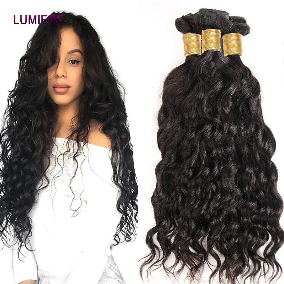 Indian Natural Wave Hair 1/3/4 Bundles Deal 100% Virgin Raw Human Hair Weave Extension Double Wefts Can Be Colored Dyed 8-40Inch 2