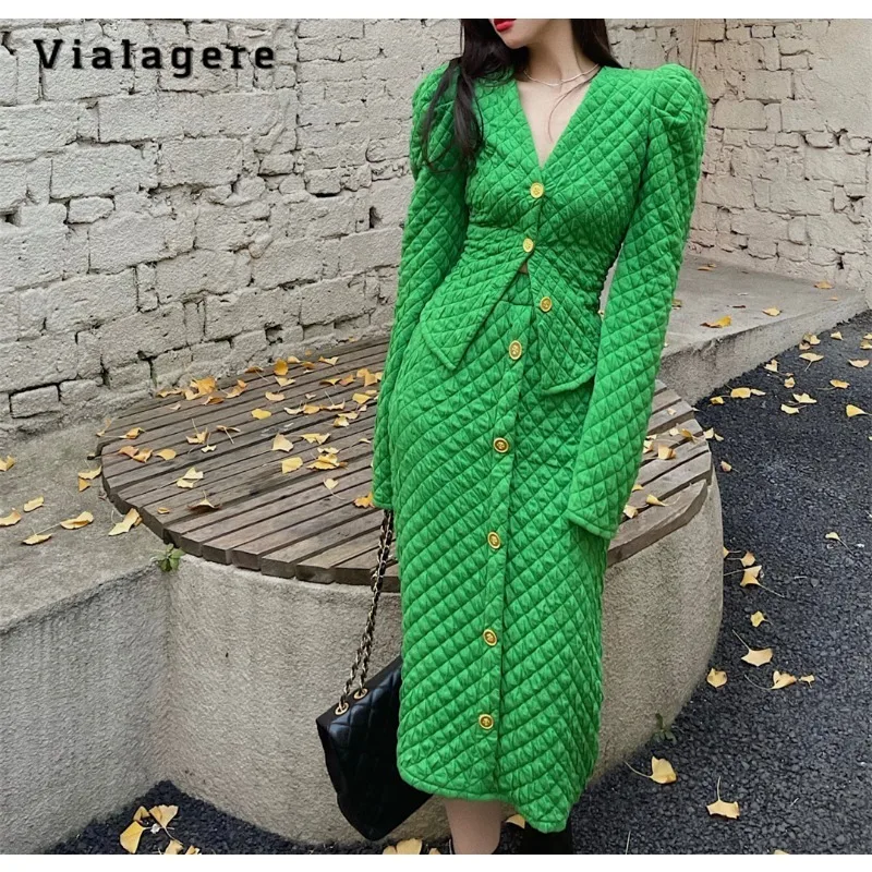

2023 Winter Elegant Sexy Solid Color 2 Piece Set Women Lonf Sleeve Crop Top + A-line Skirt Luxury Two Piece Skirt Set Outfits