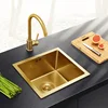 Kitchen Household Sink Gold Single Small 304 Stainless Steel Kitchen Sinks Wash Basin Double Kitchen  Accessories Sinks 1