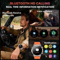 Nouvelle montre intelligente GPS améliorée pour sports de plein air pour hommes avec étanchéité 5ATM, boussole de natation, altimètre, écran AMOLED 1,56", moniteur de fréquence cardiaque et appels Bluetooth. 3