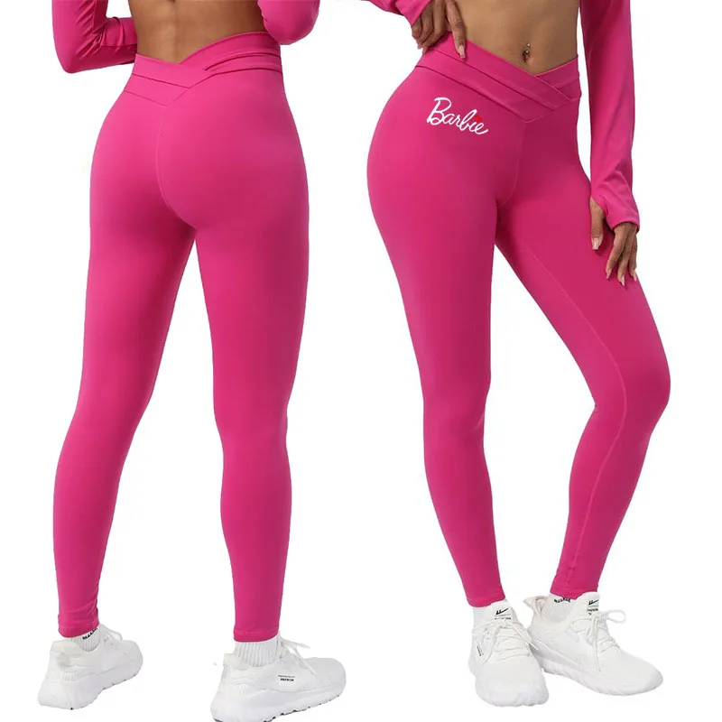 Sexy Slim Barbie Nude Yoga Butt Pants Women's Butt Lifting Tummy Control High Elasticity Quick Drying Nine-Point Fitness Pants 1