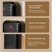 Wall Outlet Heater Plug-in Portable Household Electric Warmer Small Bathroom Heating Fans Home Heater with Remote Control 5