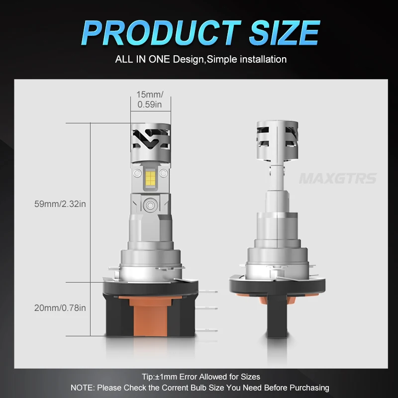 ƿ ޸  ٰ  ְ , 2X H15 LED ,  , 72W, 18000LM CSP ڵ 