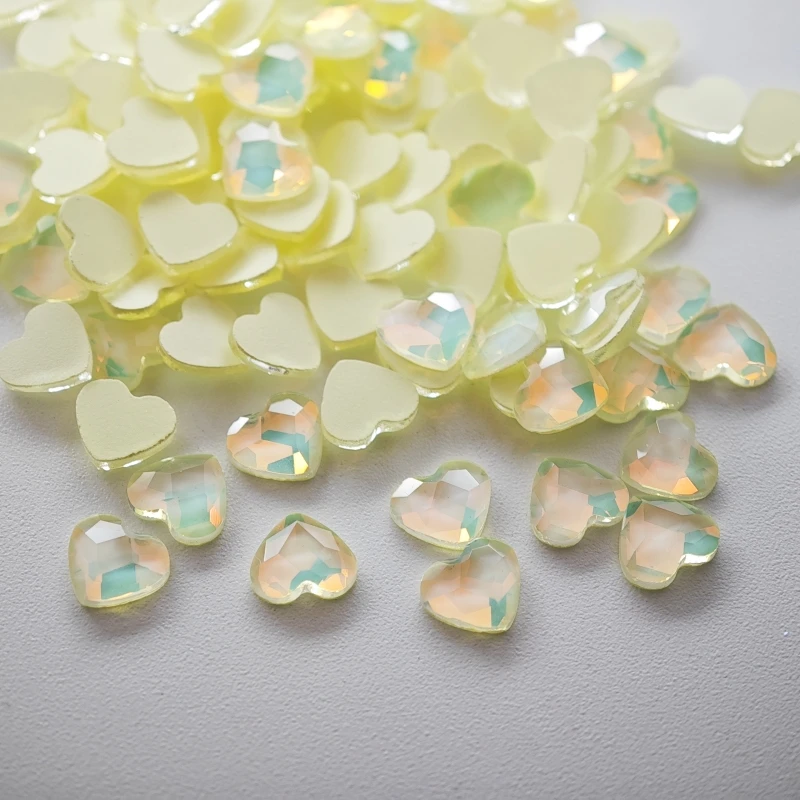 100/500 Stück 3 mm/5,5 x 6 mm Herz Boutique Mokka Gelee flacher Boden Nail Art Strass Glas Kristall 3D Nageldekoration Großhandel – Detail 6