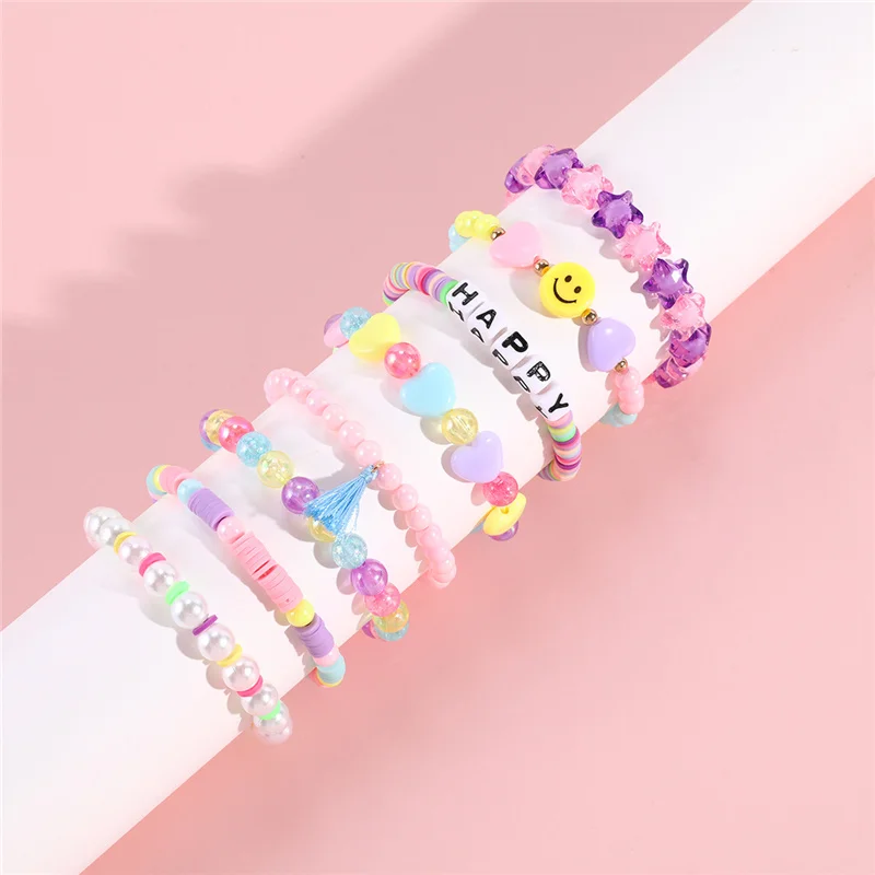 Beaded Bracelet Makersland Cute Heart Star Beads For Children Princess Hand Jewelry Charms For Girls
