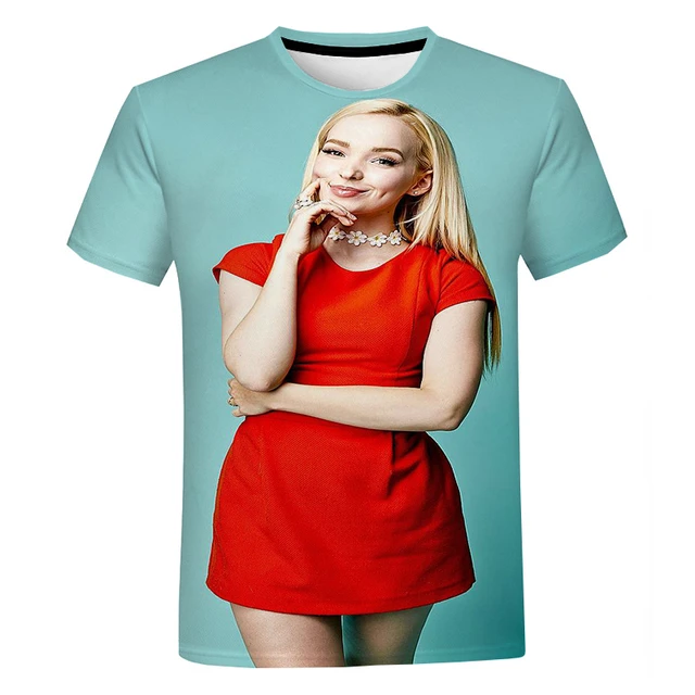 New Men's and Women's 3D Printed T-Shirts Dove Cameron Channel Liv