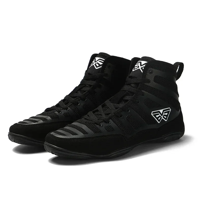 Martial Arts Shoes Wrestling Boots Men Training High Top Boxing Outdoor