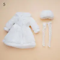 30CM Doll Clothes Suit Fashion Tops Fur Overcoat Knitted Miniature Hat Colorful Lace Stocking For for 1/6 BJD Dolls Accessories 2