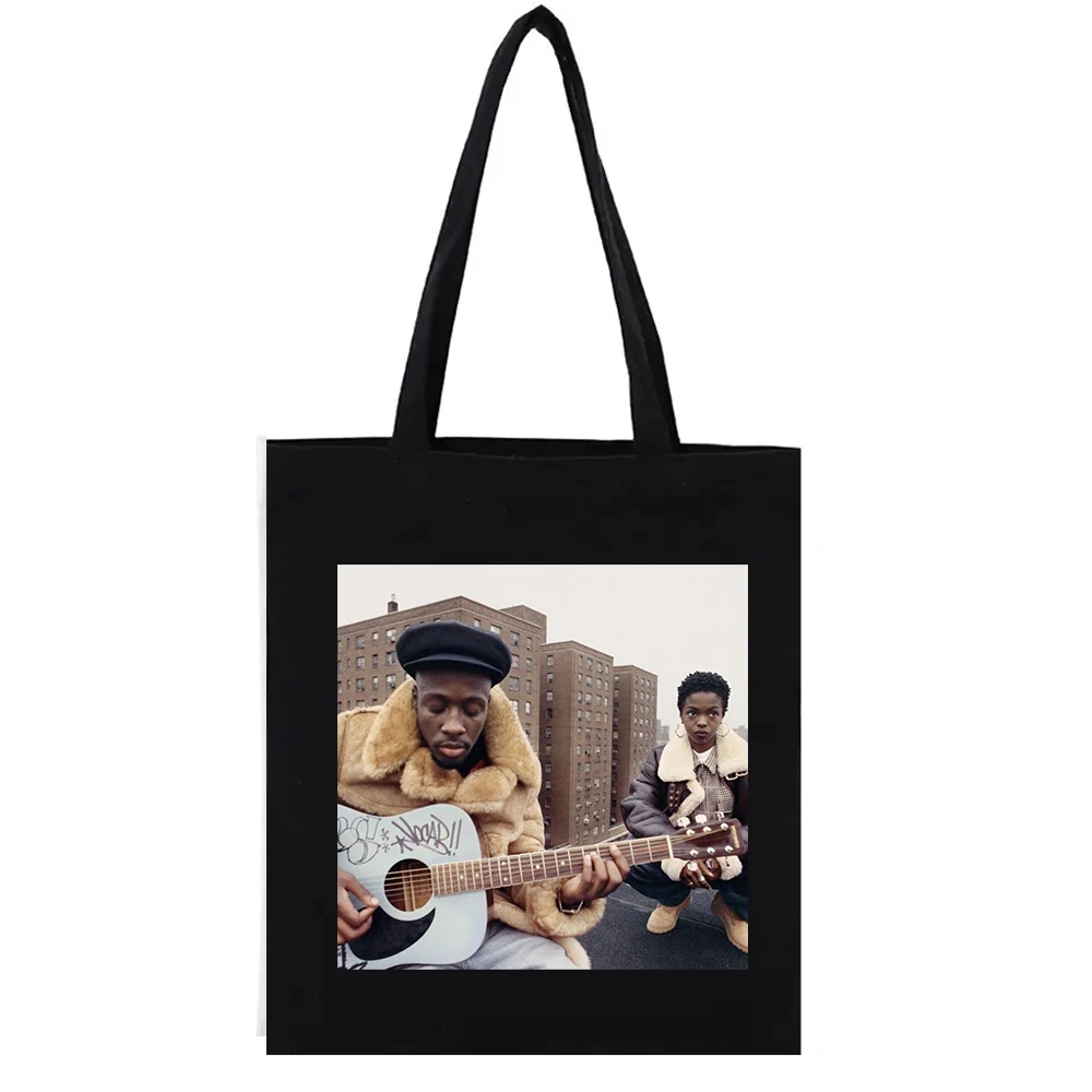 

The Fugees Lauryn Hill Y2K Canvas Tote Bag Funny Women's Handbag Female Handbags Shopper Totebag Fashion Harajuku Bags Shopping