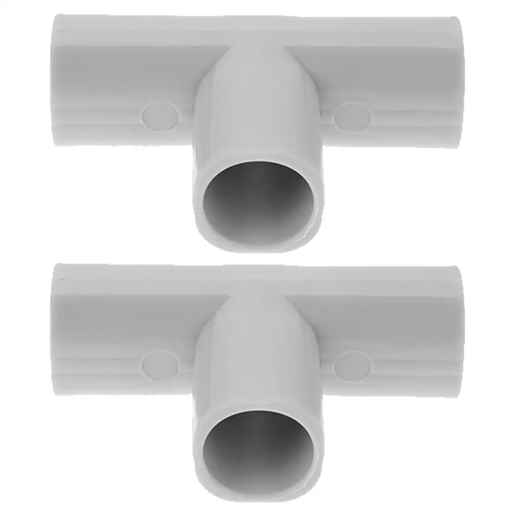 2Pcs Fence Accessories Playpen Gear Tee Fittings Household 3-way Connectors Elbow Pipe Joint T-shaped Baby Plastic Pipe Fitting