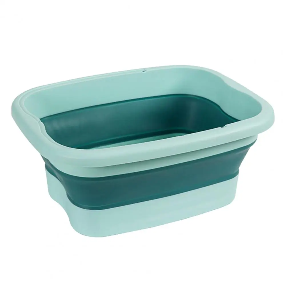 Foldable Wash Basin Plastic Portable Pool Foot Bath Basin Kitchen Fruit Vegetable Washing Footbath Tub Camping Laundry