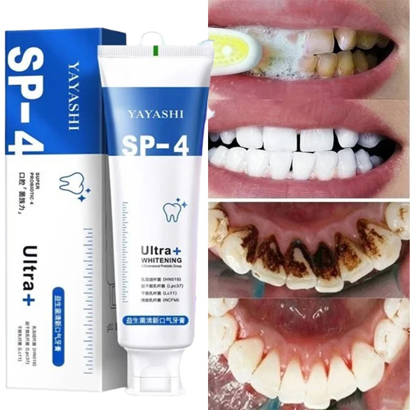 120g Probiotic Toothpaste Sp-4 Whitening Tooth Remove Plaque Stains Teeth Whitener Oral Hygiene Clean Fresh Breath Dental Tools