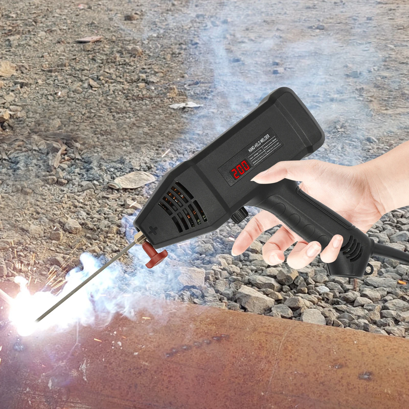 Electric Welding Machine MY-DHJ Manual Welder Kit Digital Arc Welder with Toolbox Welding Helmet Brush And Rod portable welder electric welder mini welder