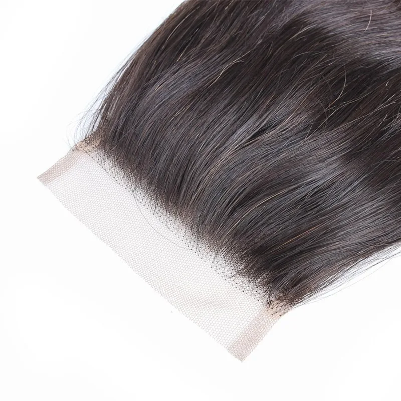 Body Wave 4x4 Lace Closure Human Hair Pre-Plucked Hairline Brazilian Virgin Hair Transparent Lace Closure Soft and Silky