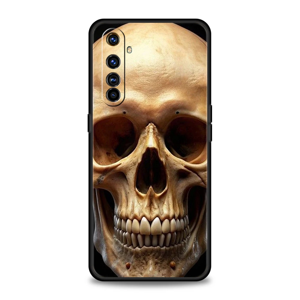 Magnetic Phone Case with Human Skull Print Design