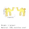 Stainless Steel Ear Studs Desert Camel Earrings for Women Fashion Studs Men's Punk Black Natural Inspired Animal Lover Jewelry 6