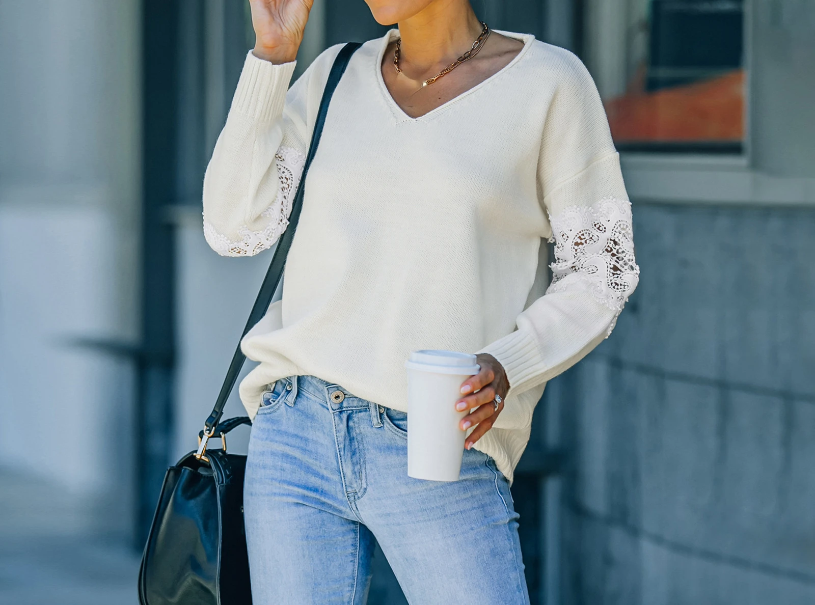 

Lady Shirt Women's Autumn and Winter New Loose Knitted Sweater Women Casual Office Tops