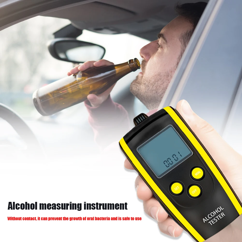 Professional Police Digital Breath Alcohol Tester Non-Contact Breathalyzer Analyzer Detector alcohol tester breath alcohol tester