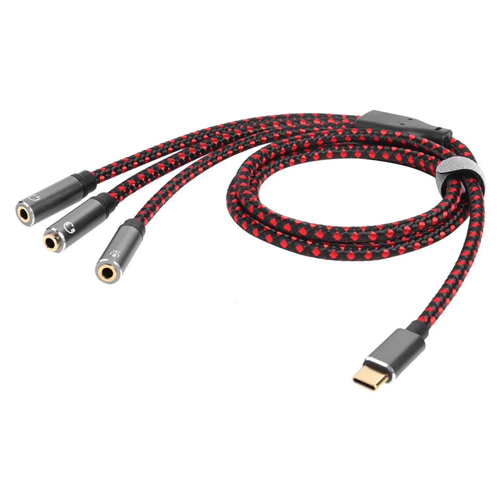 

USB3.1 Type-C Audio Cable USB C To 3.5mm Jack Aux Headphone Adapter Earphone Microphone Splitter Audio Cord for USB C Phone PC