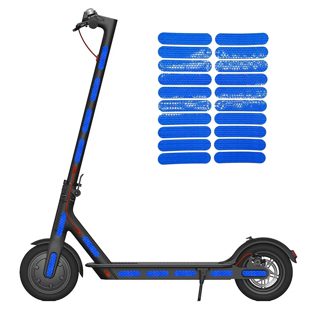 Reflektierende Aufkleber für Rollerräder – seitliche Warn-Leuchtfolienaufkleber, Zubehör zur Verbesserung der Sichtbarkeit und der Sicherheit auf Reisen – Detail 8