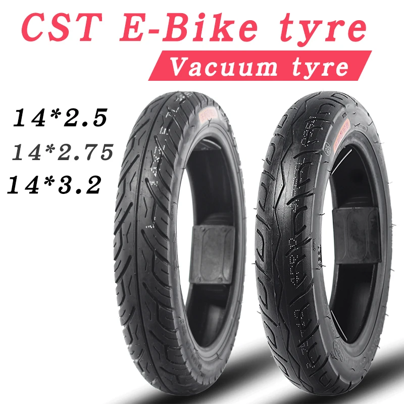 CST 14 Inch Electric Bicycle Tires 14*2.5/3.2 C1728 14*2.75 18*1.75 Electric Cycle Tyre For E-BIKE Thicken vacuum tire