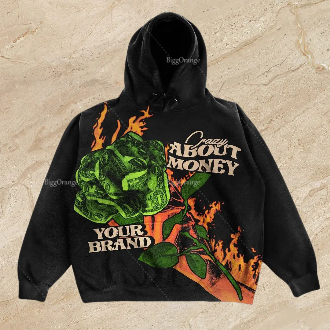 

Money Printing Hoodie Oversized Tracksuit Men Long Sleeve Y2k Hoodies 2022 High Quality Fashion Streetwear Harajuku Men Clothing