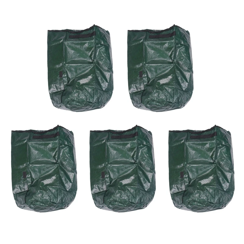 

5X Organic Waste Kitchen Garden Yard Compost Bag Environmental PE Cloth Planter Waste Disposal Organic Compost Bag-S