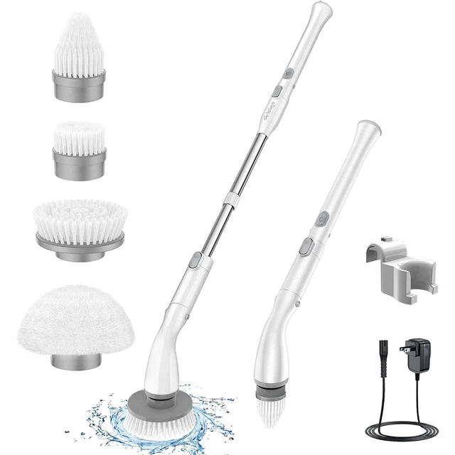 Electric Spin Scrubber Power Brush Shower Scrubber, Cordless and Handheld  Bathroom Scrubber with 4 Replaceable Cleaning Brush He - AliExpress