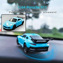 Realistic Rotating Tail Swing Drift Car Ornament - Anti - Slip Interior Dashboard Decoration Toy (Porsche 911)