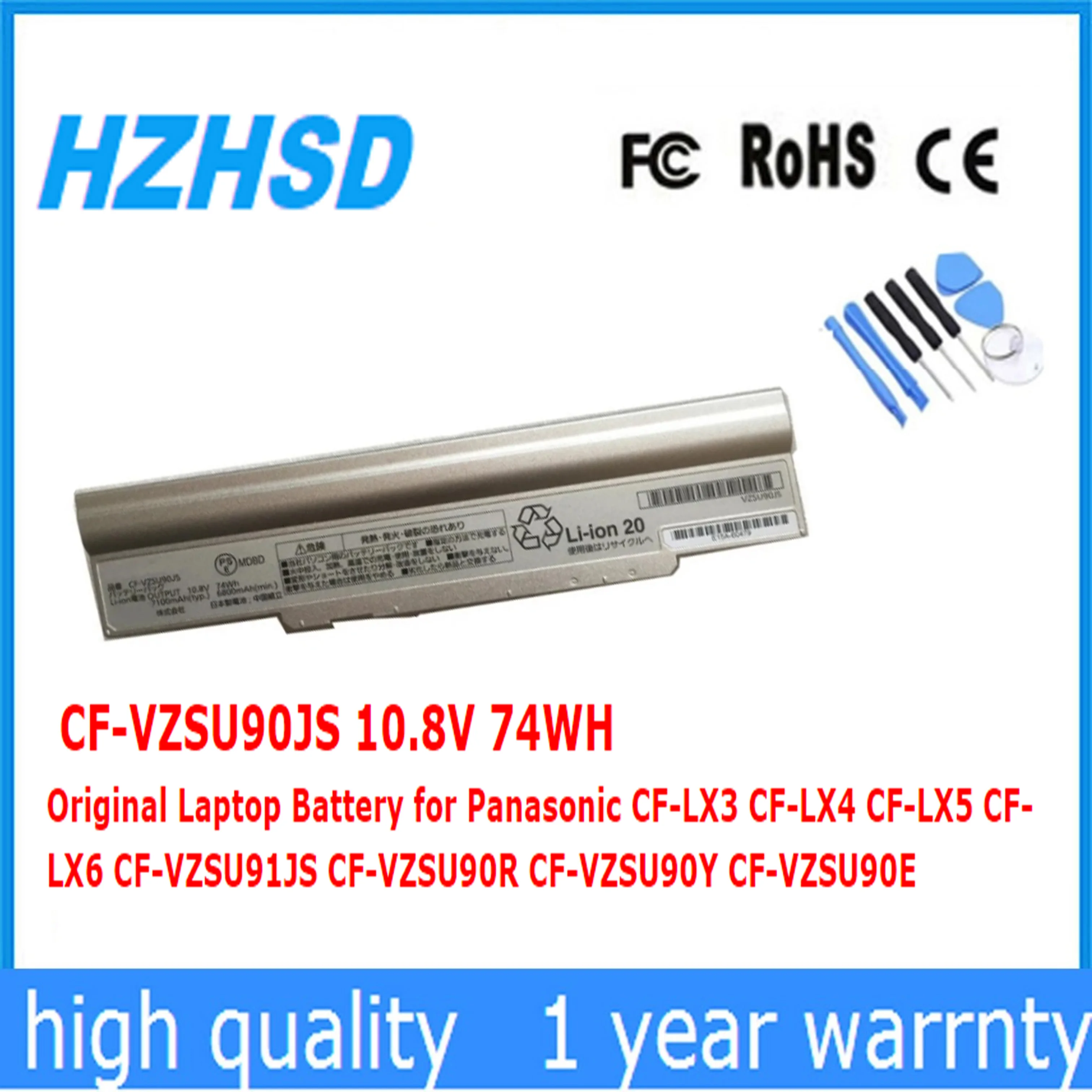 Cf-Vzsu90Js 10.8V 74Wh Batteria Originale Per Laptop Per Panasonic Cf-Lx3 Cf-Lx4 Cf-Lx5 Cf-Lx6 Cf-Vzsu91Js Cf-Vzsu90R Cf-Vzsu90Y Cf-Vz