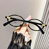 Anti Blue Light Oval Myopia Glasses Retro Small Frame Transparent Prescription Glasses Men Ultralight Clear Nearsight Eyewear 5