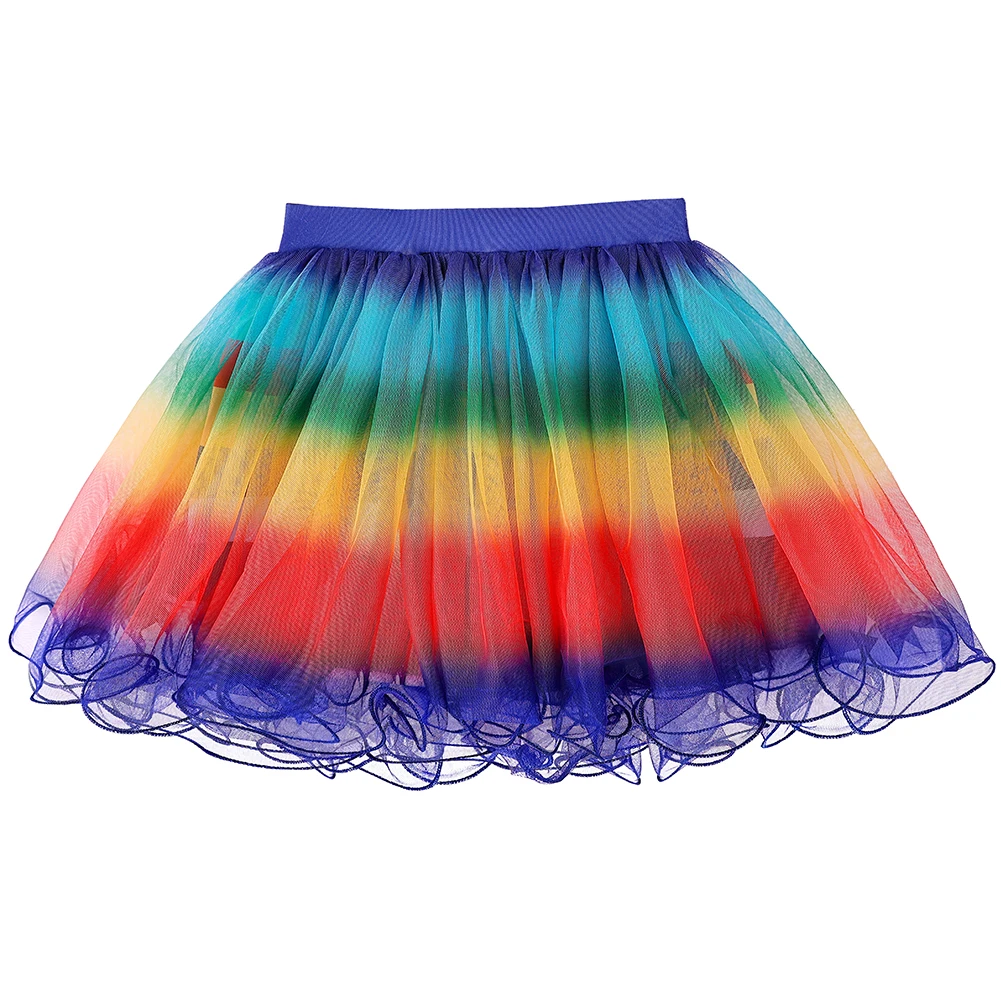 LZH Kids Rainbow Cat Costume Set - Tutu Dress With Cat Ear Headband & Leggings For Birthday, Halloween, Parties (3-8 Years)