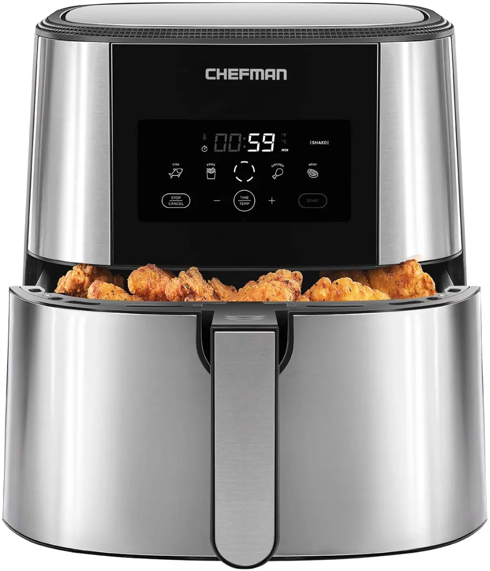 Chefman TurboFry Touch Digital Air Fryer, 5 Qt., Stainless Steel
