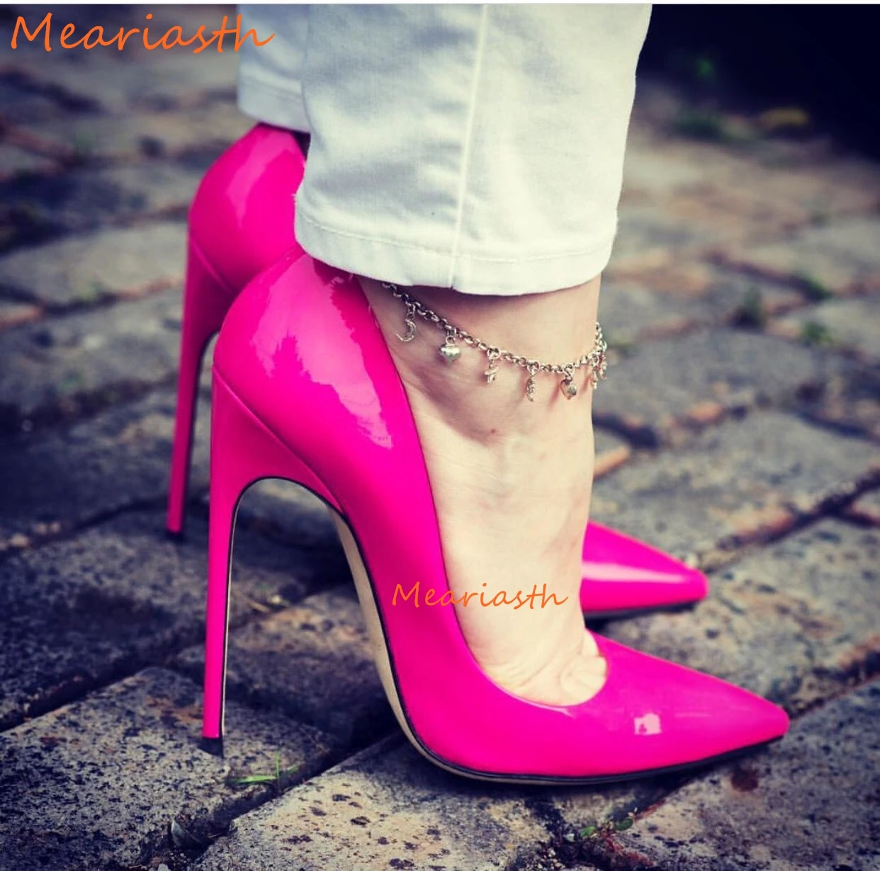 Zapatos de tacón medio auténtica para mujer, tacones altos, color blanco, para oficina y boda, novedad _ - AliExpress Mobile