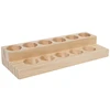 11 Holes Wooden Essential Oil Tray Handmade Natural Wood Display Rack Demonstration Station For 5-15Ml Bottles 2