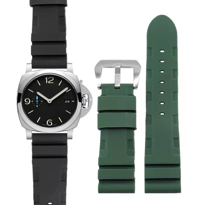 Cinturino Per Panerai Sommergibile Pam 111 441 616 Gomma Siliconica Morbida 22Mm 24Mm Cinturino Per Orologio Da Uomo Accessori Bracciale Per Orologio